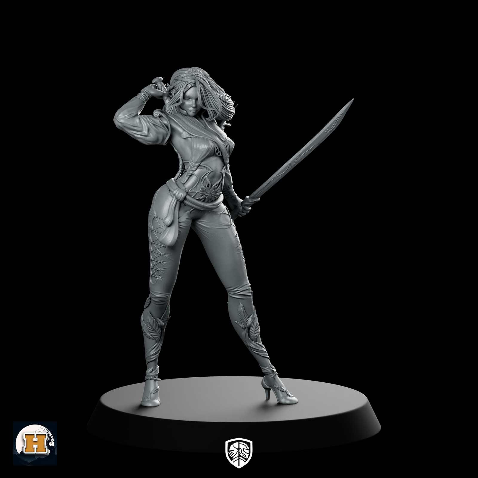Abina Miniature Female Swordfighter Duelist Fantasy RPG