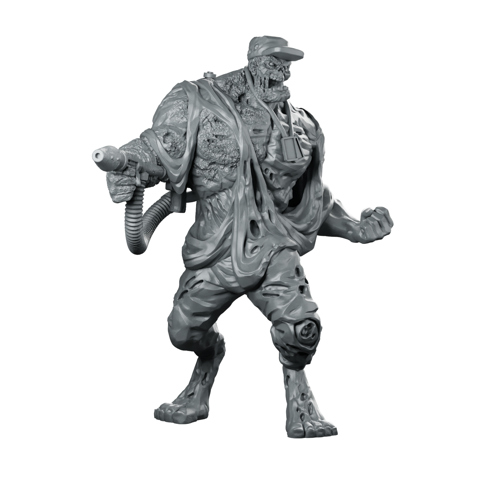 Abominationwflamethrower Miniature Armed Zombie Soldier Undead Miniature 360 Spin 01