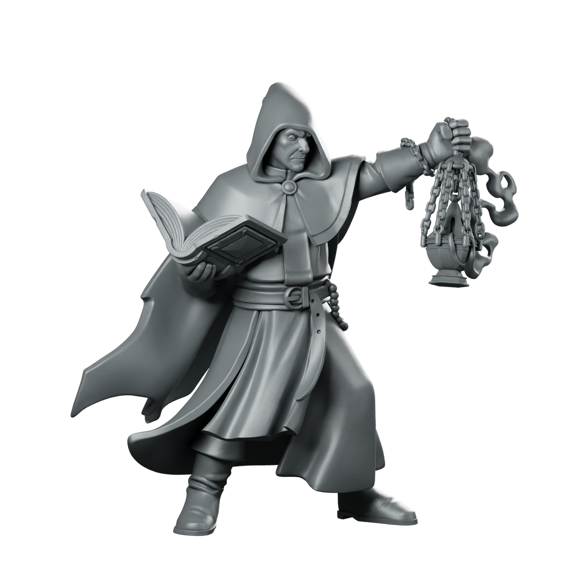 Acolyte A Miniature Hooded Mage Miniature 360 Spin 01