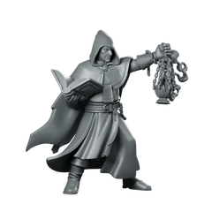 Acolyte A Miniature Hooded Mage Miniature 360 Spin 01