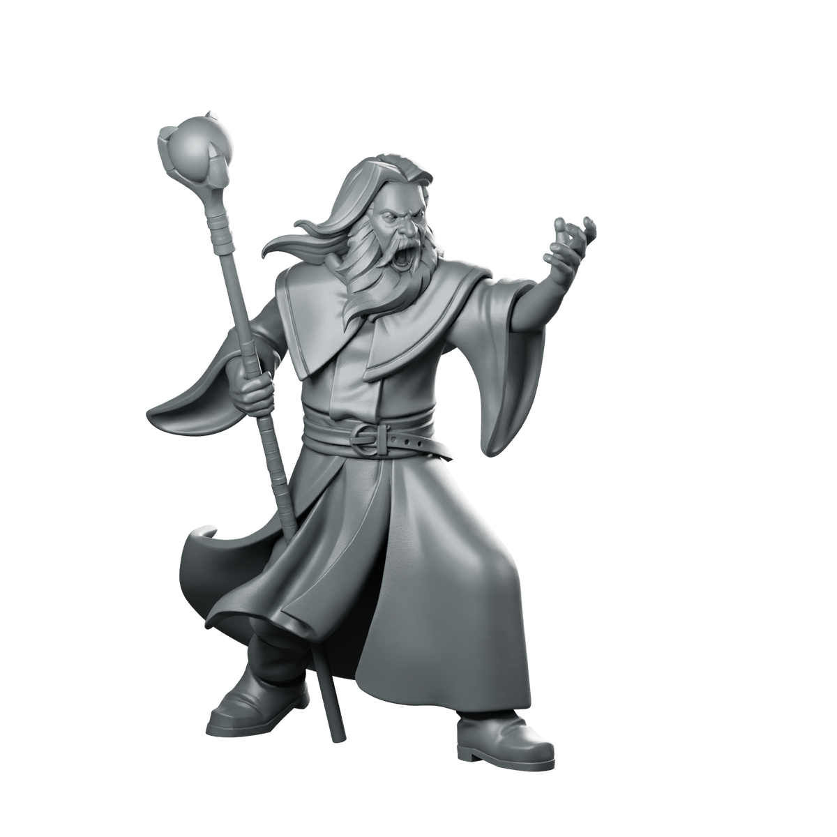Acolyte B Miniature Wizard Mage Sorcerer Miniature 360 Spin 01