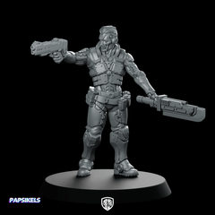 Adam Slasher Pcpd Special Force Hunter Cyborg - Papsikels Miniatures - We Print Miniatures