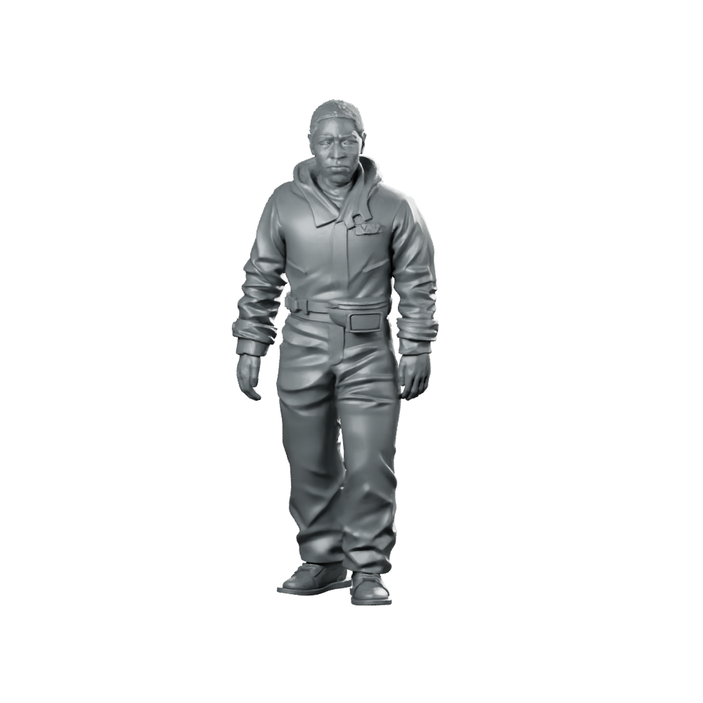 Adopted Synthetic Brother Worried Miniature Sci-Fi Android Miniature 360 Spin 01