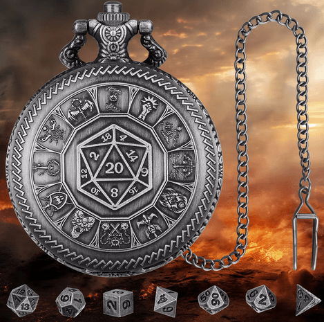 Adventurer's Cache | Pocket Watch Case | Ancient Silver - Tabletop Dominion - We Print Miniatures