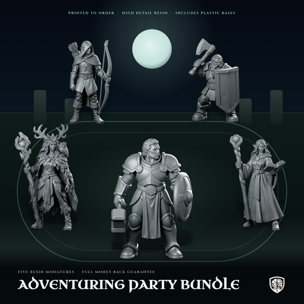 Adventuring Party Bundle: 5 Fantasy Hero Miniatures