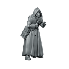 Advisor 02 Miniature Hooded Scholar Scribe Alchemist - Galaad - We Print Miniatures