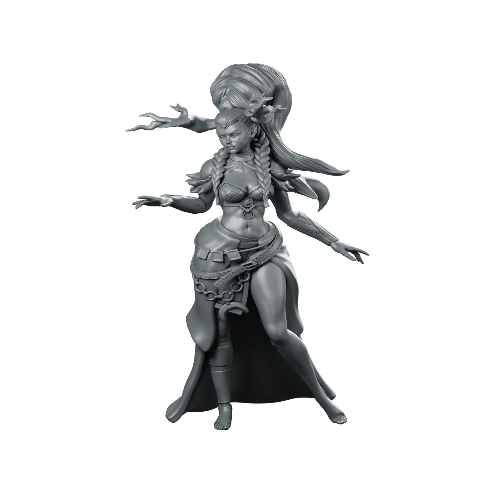 Aeloria The Rooted 32 Miniature Dark Elf Miniature 360 Spin 01