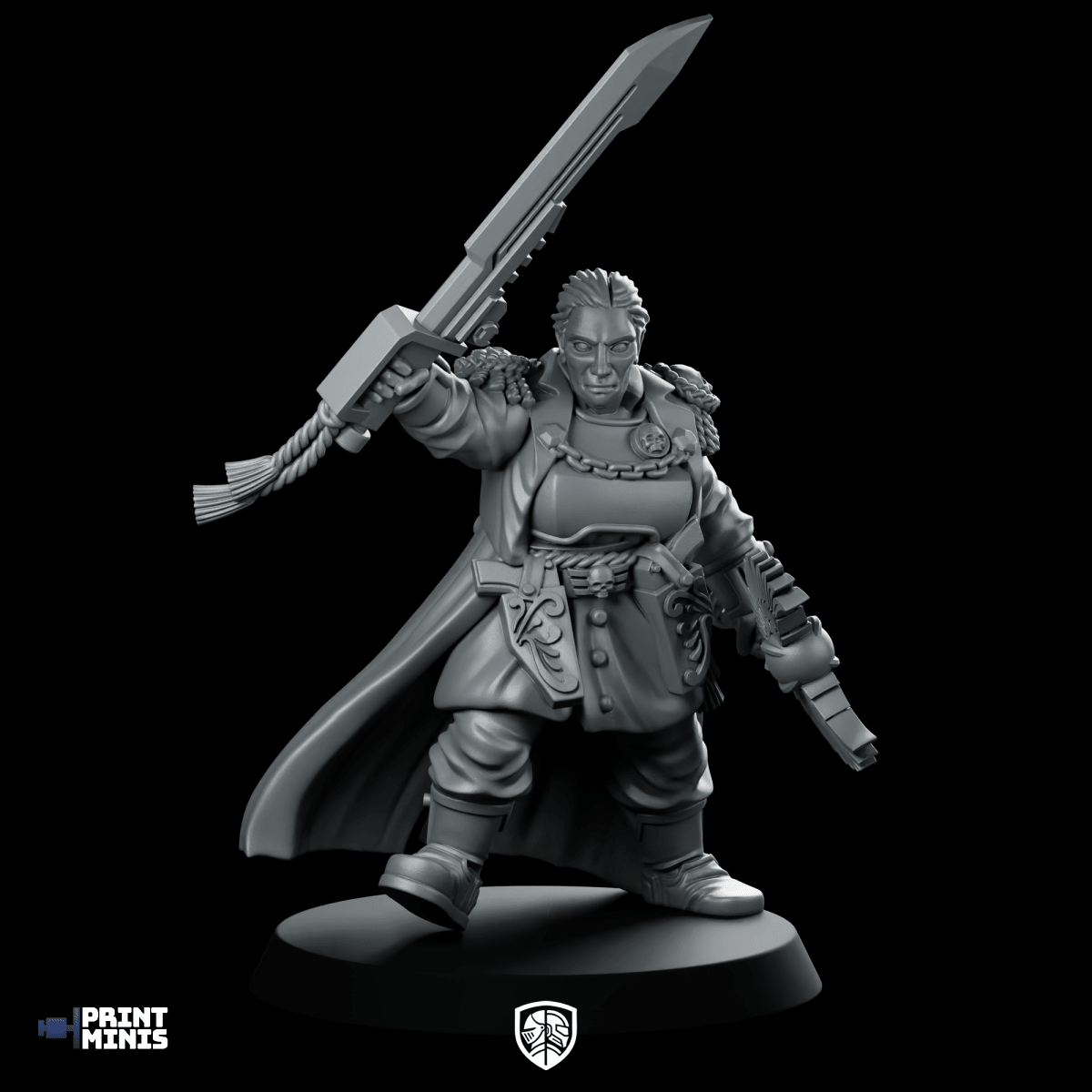 Agatha Storm Miniature Sci - Fi Cyberpunk Sword Warrior - PrintMinis - We Print Miniatures
