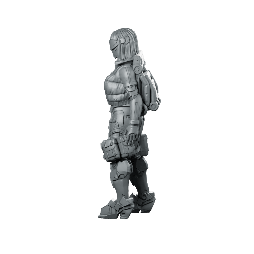 Agent K - 12 1 Miniature Cyberpunk Operative - Unit9 - We Print Miniatures