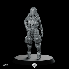 Agent K - 12 1 Miniature Cyberpunk Operative - Unit9 - We Print Miniatures