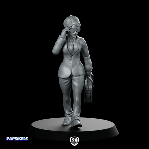 Agent Moon Corporate Agent - Papsikels Miniatures - We Print Miniatures
