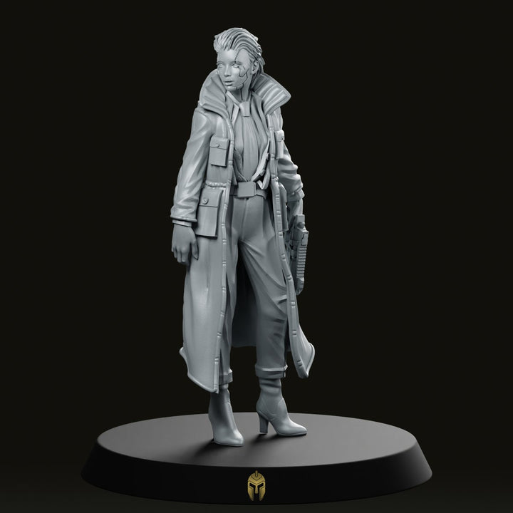 Agent Nadia 01 Cyberpunk Miniature Stealth Operative Revolver