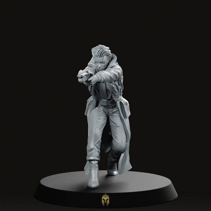 Miniatura Agent Nadia 02 Cyberpunk, Operativa Tattica con Pistola