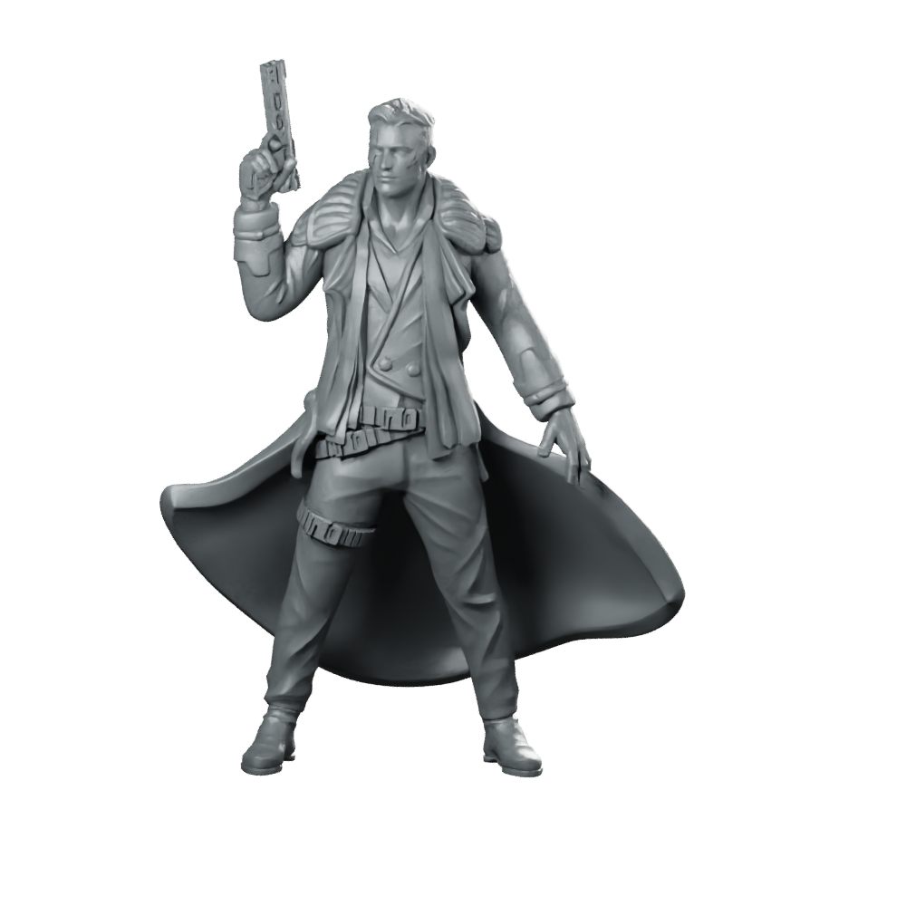 Agent Clive Smith 01A Cyberpunk Miniature Sci-Fi Detective Miniature 360 Spin 01