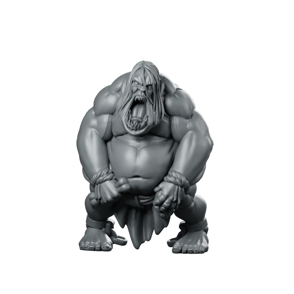 Aggroth Monster Miniature Grotesque Brute Ogre Demon Miniature 360 Spin 01