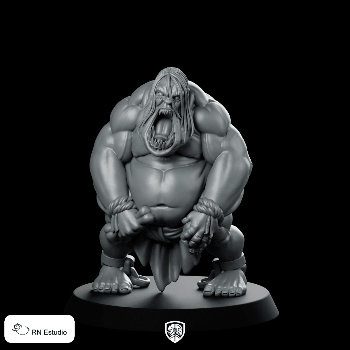 Aggroth Monster Miniature Grotesque Brute Ogre Demon - RN Estudio - We Print Miniatures