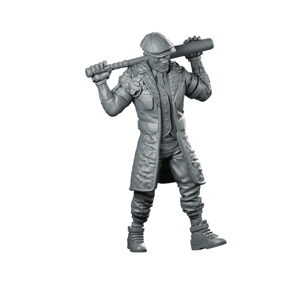 Aidan Ironhand O'Neill 01 Miniature Cyberpunk Brawler Miniature 360 Spin 01