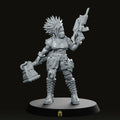 Akina Female Champion Hammer Miniature - We Print Miniatures