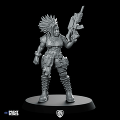 Akina Female Champion Miniature Cyberpunk Sci - Fi Blaster - PrintMinis - We Print Miniatures