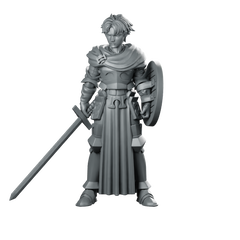 Alain Miniature Sword Shield Knight Warrior Hero Miniature 360 Spin 01