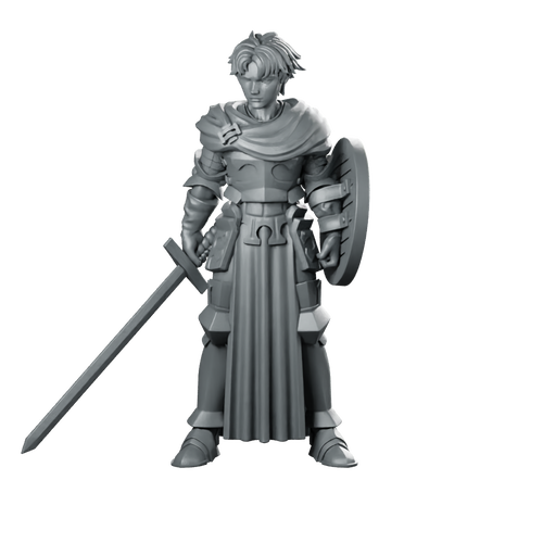 Alain Miniature Sword Shield Knight Warrior Hero Miniature 360 Spin 01