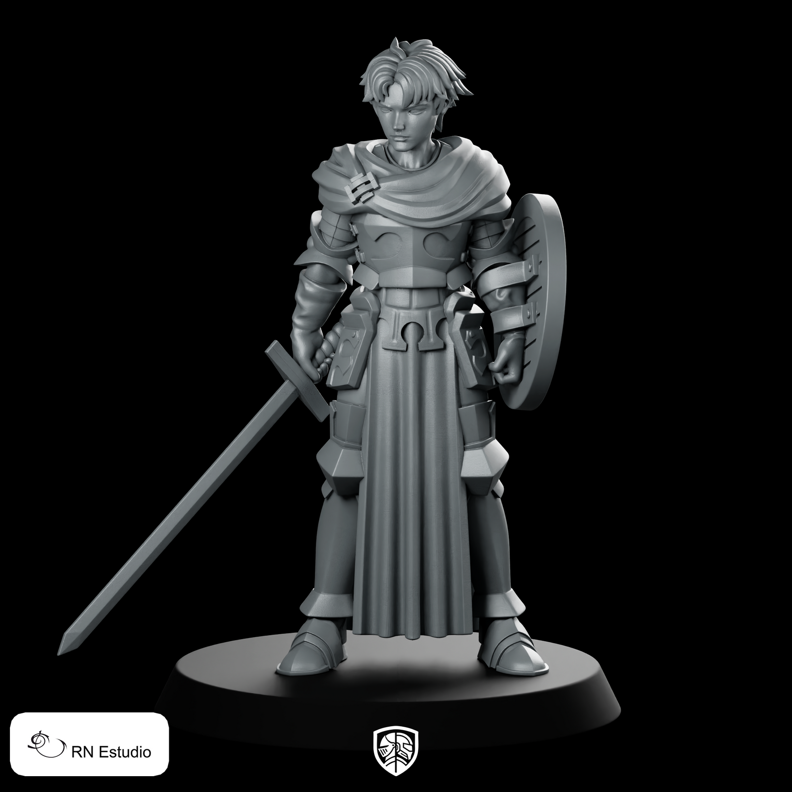 Alain Miniature Sword Shield Knight Warrior Hero