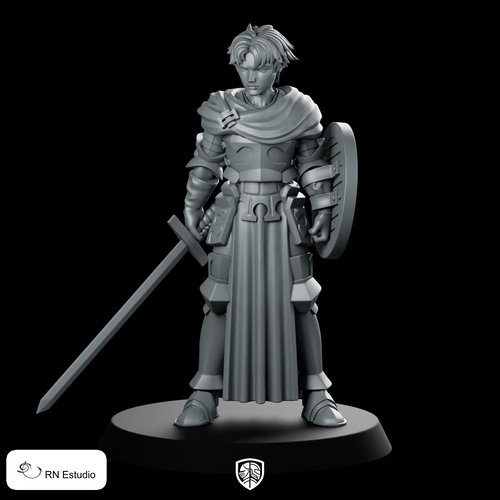 Alain Miniature Sword Shield Knight Warrior Hero