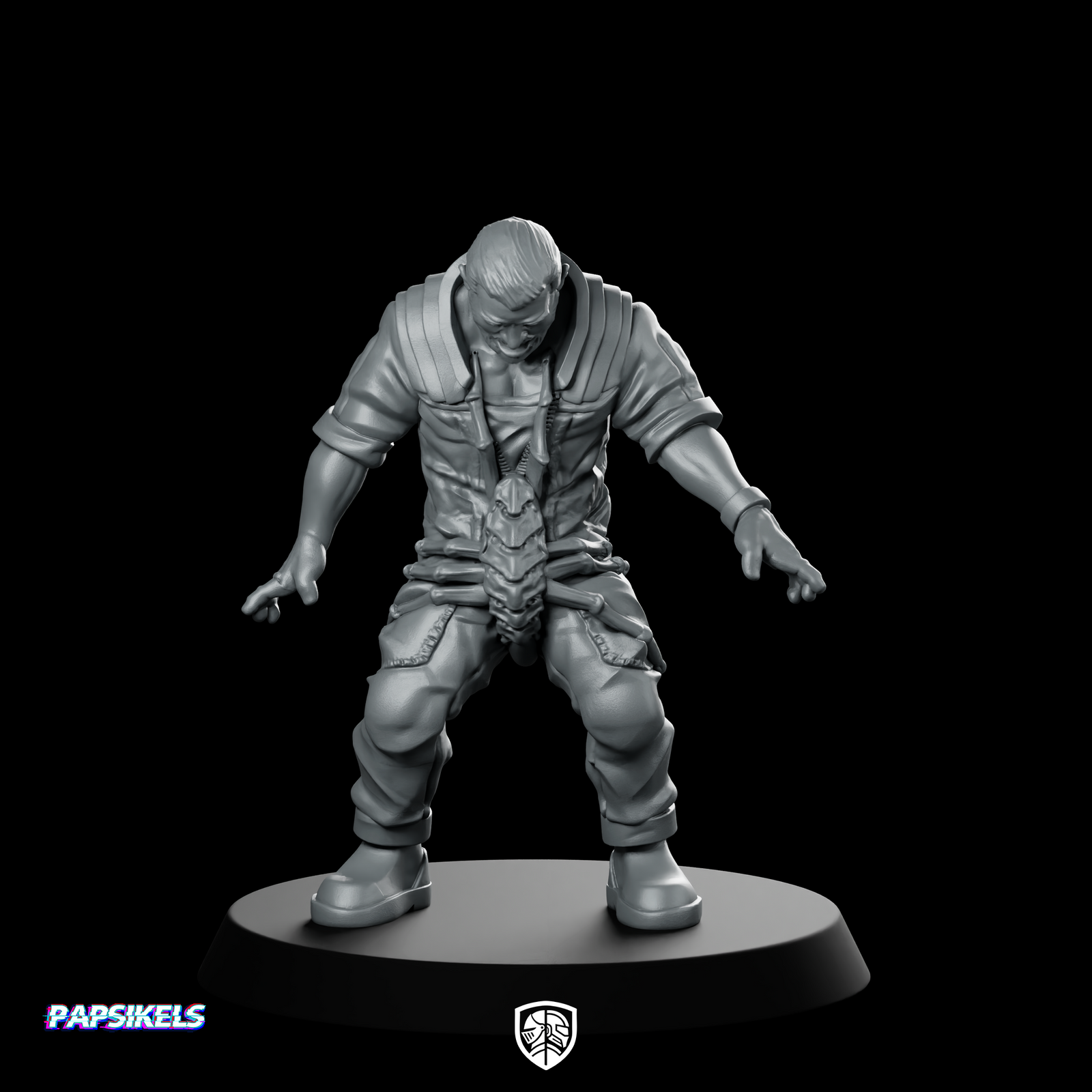 Alien Belly Hugger Sad Victim Fixed Infected