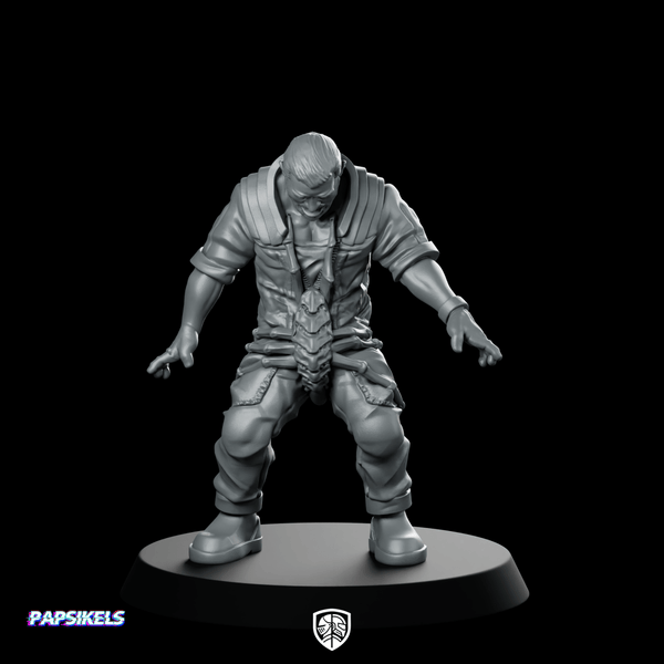 Alien Belly Hugger Sad Victim Fixed Infected - Papsikels Miniatures - We Print Miniatures