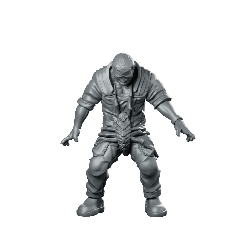 Alien Belly Hugger Sad Victim Fixed Infected - Papsikels Miniatures - We Print Miniatures