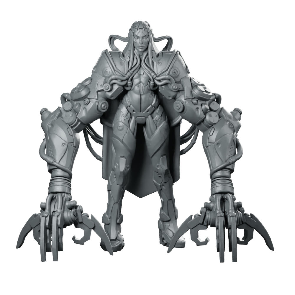 Almirah Kontezza Cyber Baroness Miniature Cyberpunk Boss Miniature 360 Spin 01
