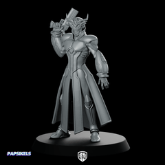Alphas Kouga Miniature Sci - Fi Armored Pistol Hero - Papsikels Miniatures - We Print Miniatures