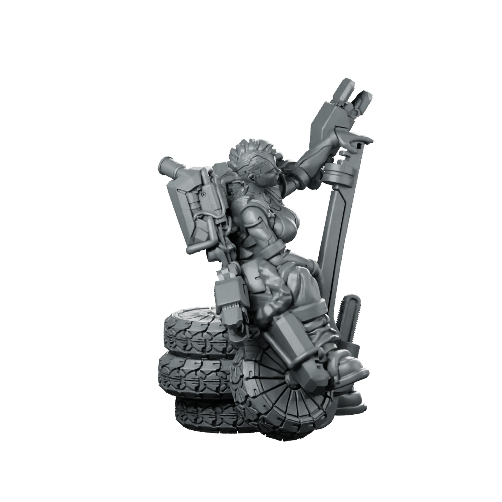 Amanda Wrench 2 Cyberpunk Miniature Female Mechanic Technician Miniature 360 Spin 01