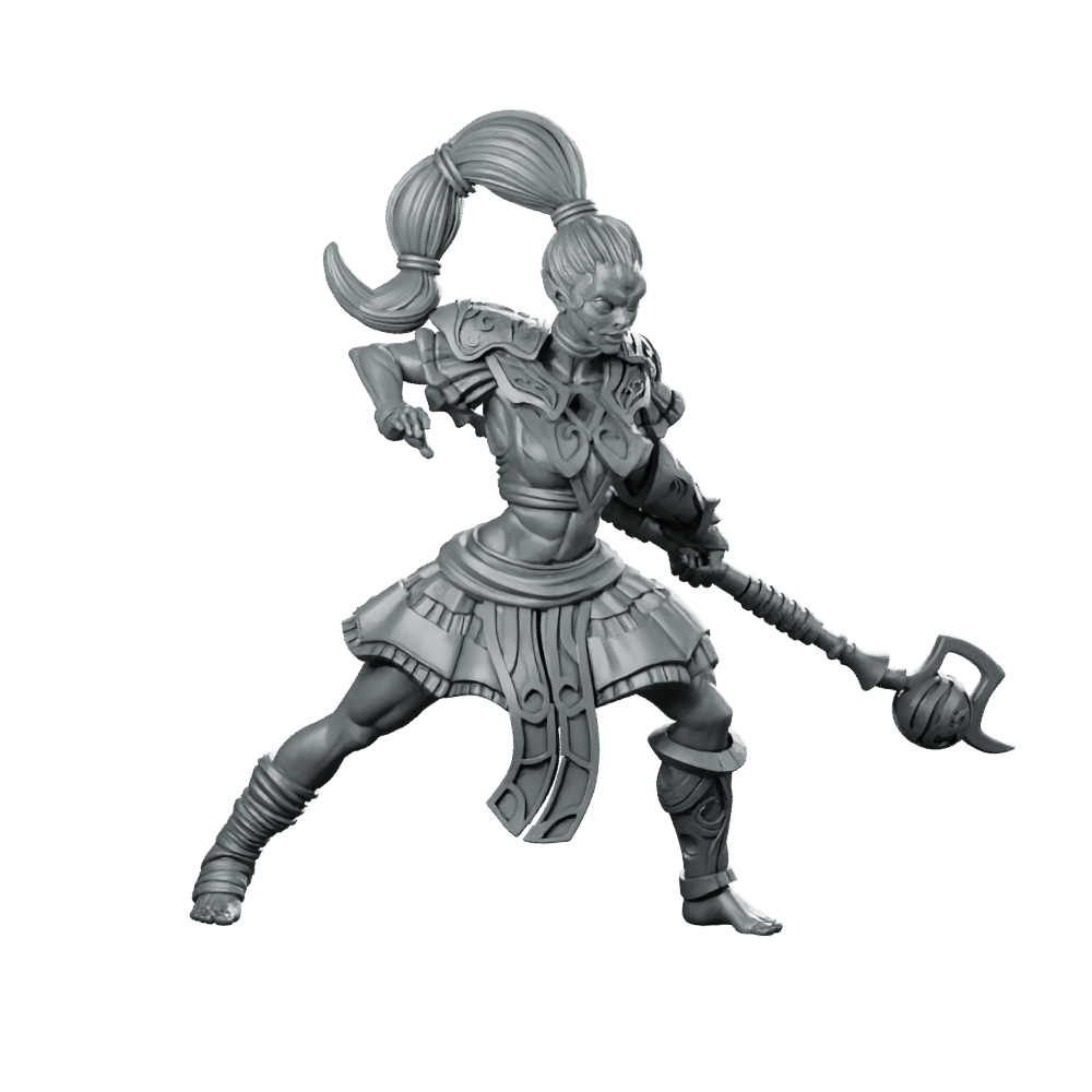 Amazon Sparabar A Miniature Spear Warrior Sentinel - CastNPlay - We Print Miniatures