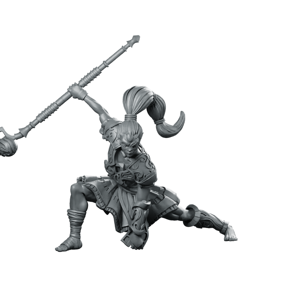 Amazon Sparabar C Miniature Staff - Wielding Warrior - CastNPlay - We Print Miniatures