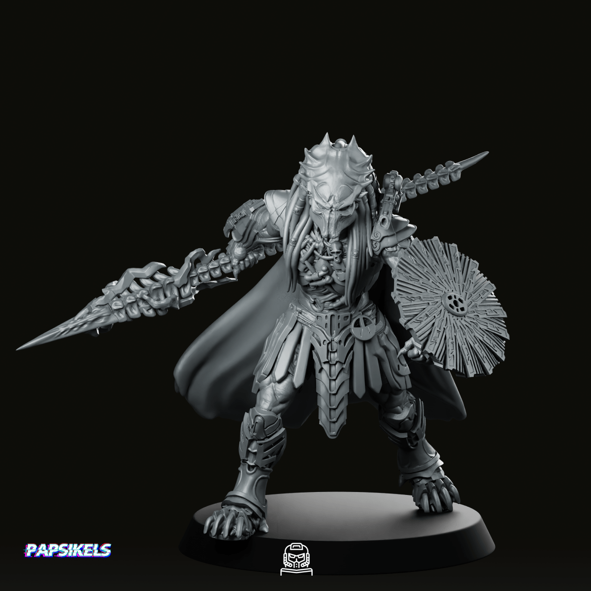 Ancient Wulfen Skull Hunter Miniature - Papsikels Miniatures - We Print Miniatures