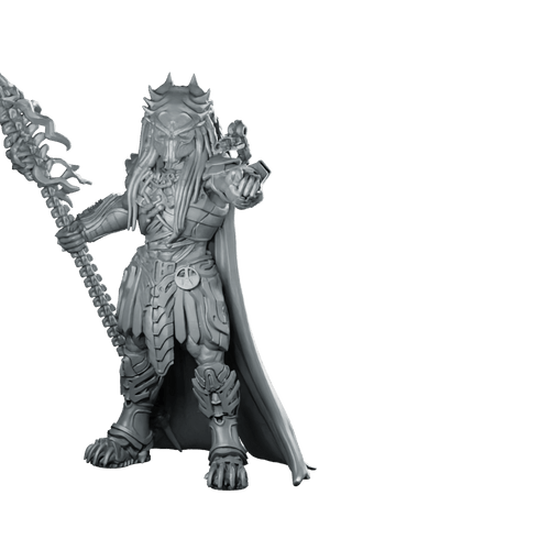 Ancient Wulfen Skull Hunter Zanurak Miniature Sci - Fi - Papsikels Miniatures - We Print Miniatures