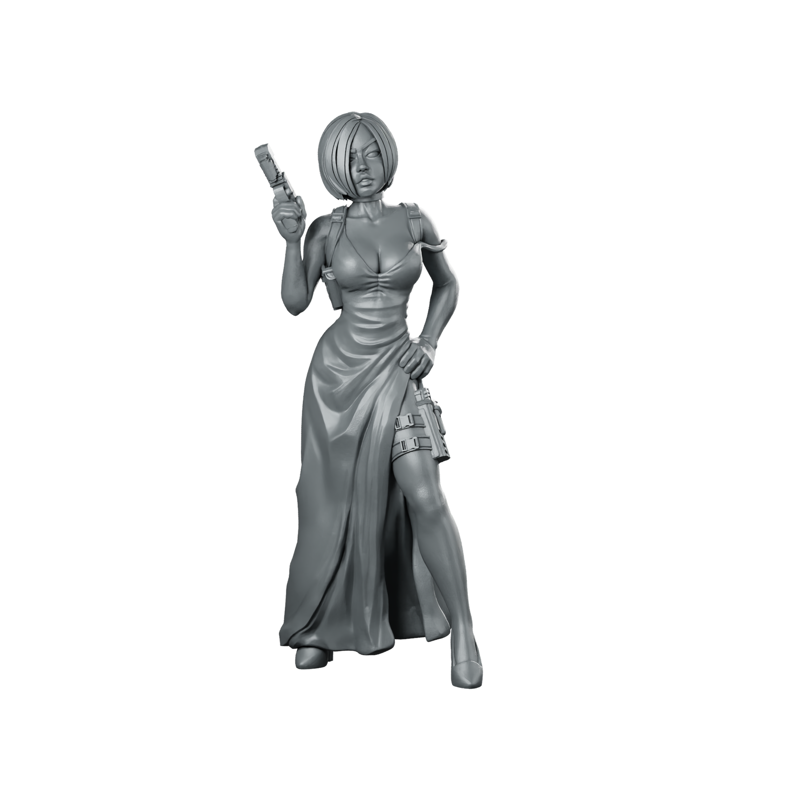 Andrea Miniature Armed Female Survivor Dual Miniature 360 Spin 01