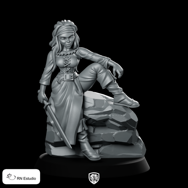 Ane Boni Pirate Miniature Female Swashbuckler Hero