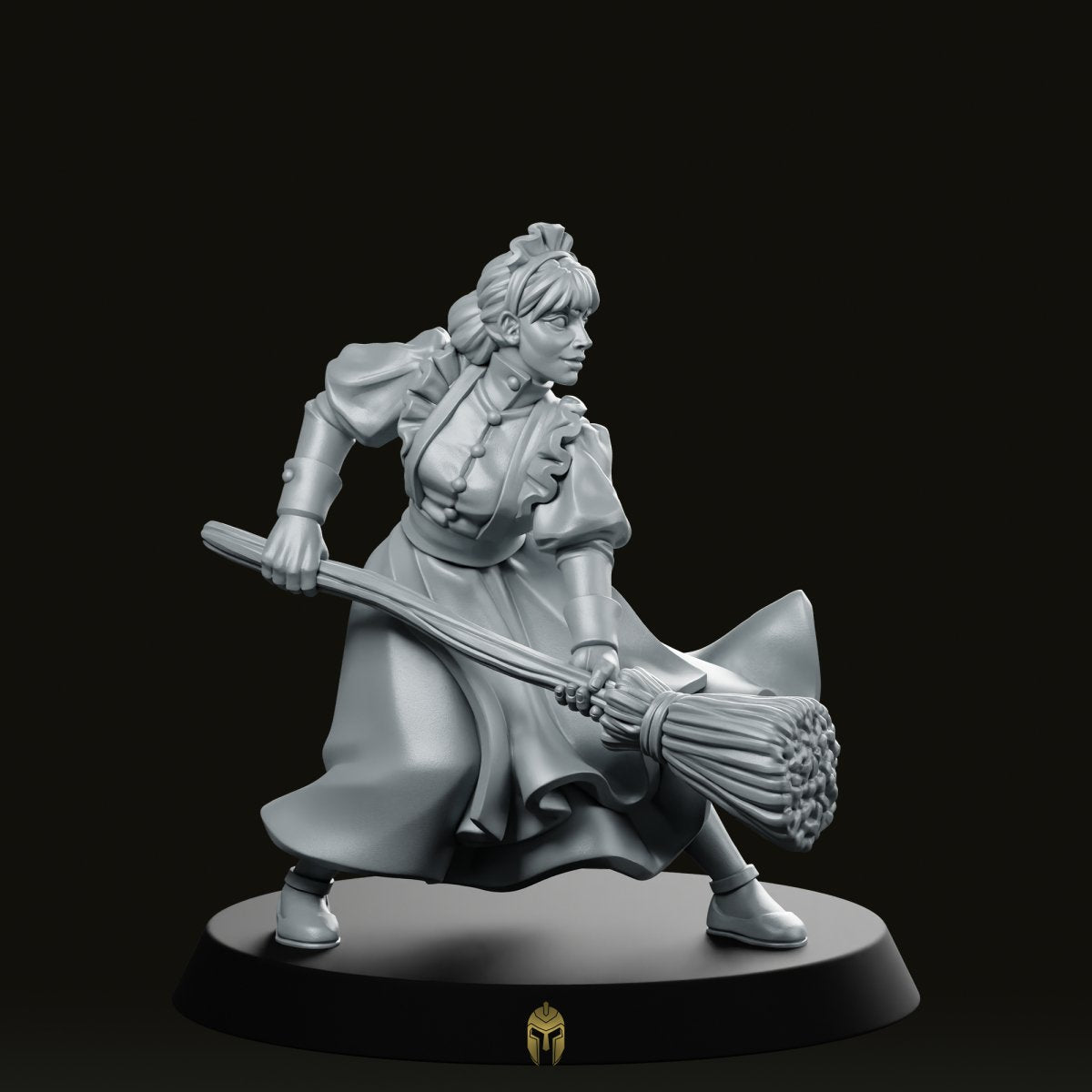 Angry Maid Fantasy Miniature - We Print Miniatures