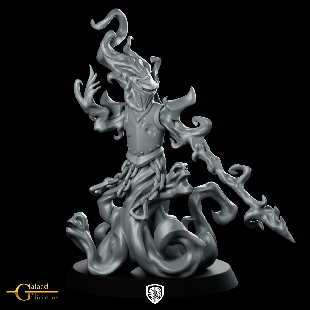 Animated Armour 01 Miniature Wraith Sorcerer - Galaad - We Print Miniatures
