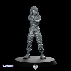 Annie Batun Cyberpunk Miniature Female Pistol Soldier Hero