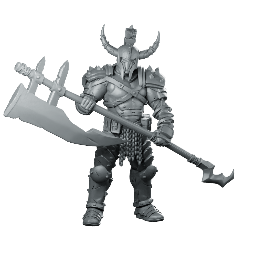 Annointed Warrior Of Fury 2 Horned Berserker - Papsikels Miniatures - We Print Miniatures