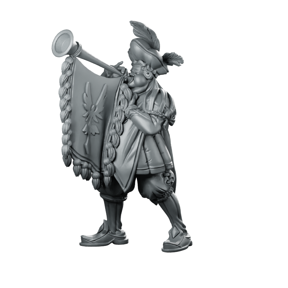 Announcer B Miniature Herald Trumpeter Miniature 360 Spin 01