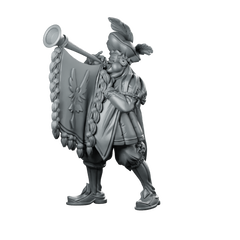 Announcer B Miniature Herald Trumpeter Miniature 360 Spin 01