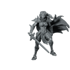 Antea Miniature Female Warrior Sword Armored Hero Miniature 360 Spin 01