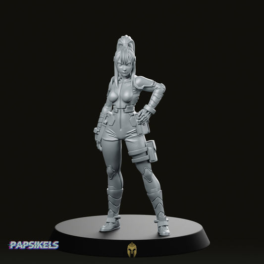 Anti Monster Defence Force 3rd Division Captain Miniature - Papsikels Miniatures - We Print Miniatures