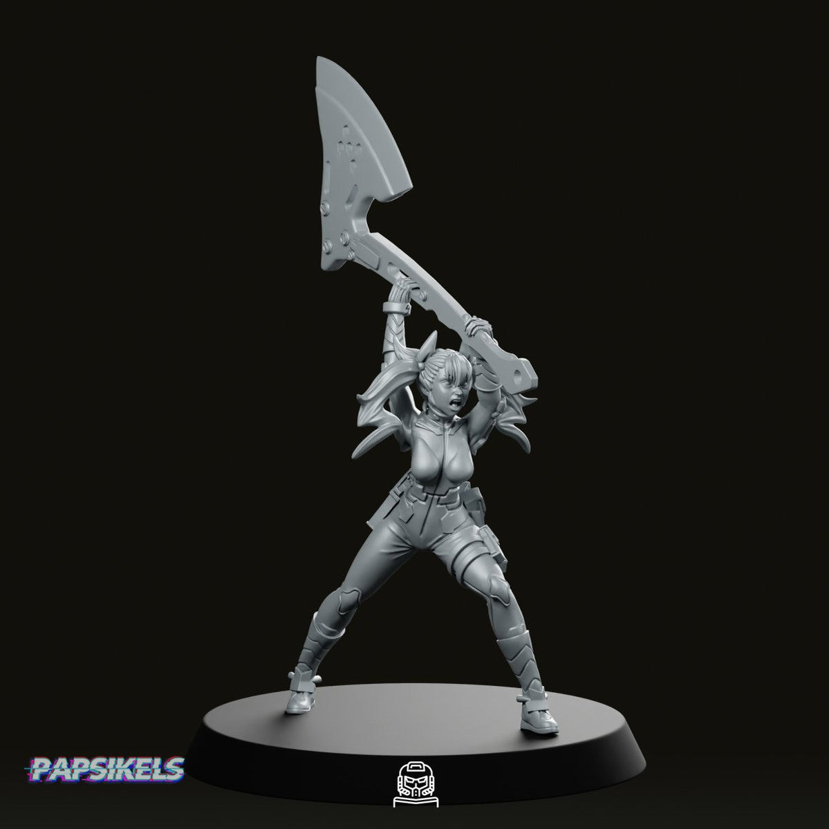 Anti Monster Defence Force 3rd Division Officer 3 Miniature - Papsikels Miniatures - We Print Miniatures