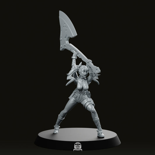 Anti Monster Defence Force 3rd Division Officer 3 Miniature - Papsikels Miniatures - We Print Miniatures