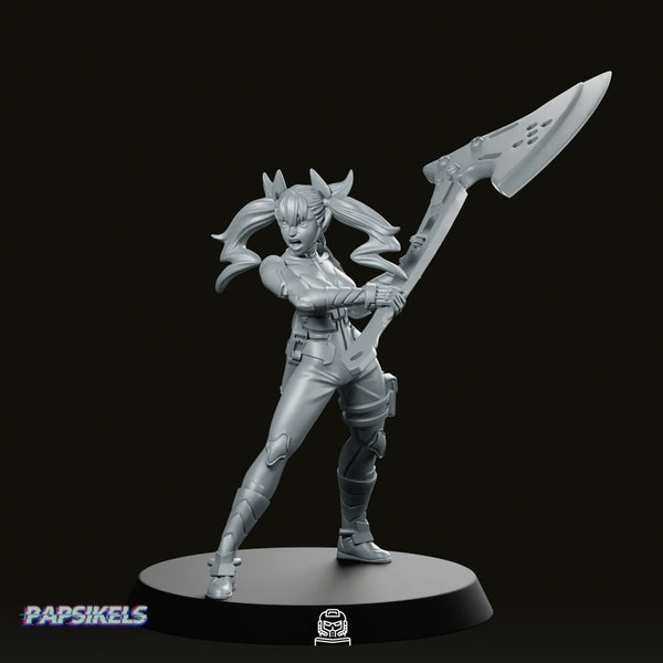 Anti Monster Defence Force 3Rd Division Officer 4 Miniature - Papsikels Miniatures - We Print Miniatures